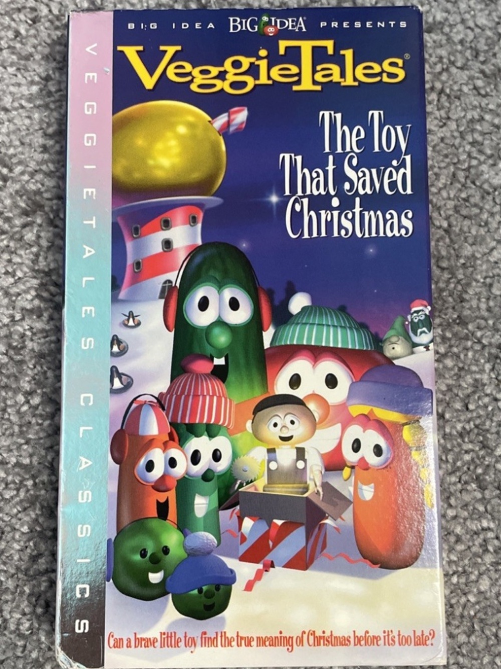 Veggie Tales Classics: The Toy That Saved Christmas VHS Green Vintage 1996